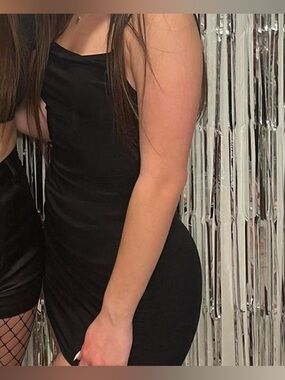 T.J.Maxx Black Mini Slip Dress